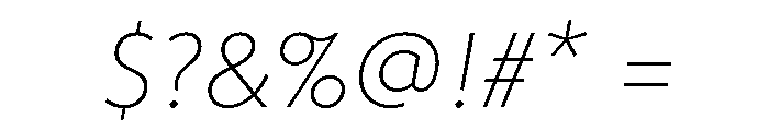 Agenda One Thin Italic Font OTHER CHARS