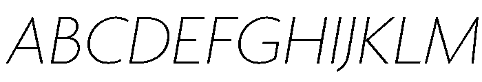 Agenda One Thin Italic Font UPPERCASE