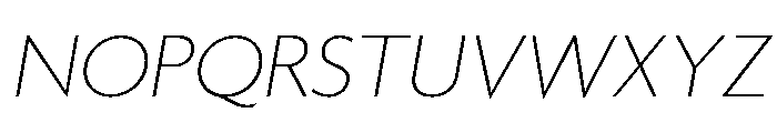 Agenda One Thin Italic Font UPPERCASE