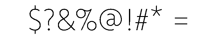 Agenda One Thin Font OTHER CHARS