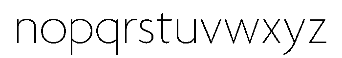 Agenda One Thin Font LOWERCASE