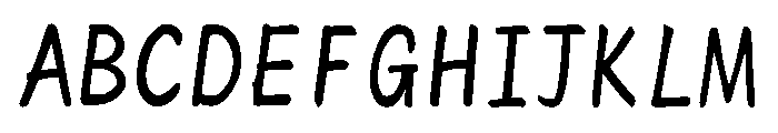 Ah Hakushu Addressing Font Thin Font UPPERCASE