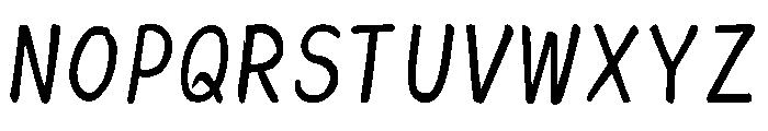 Ah Hakushu Addressing Font Thin Font UPPERCASE