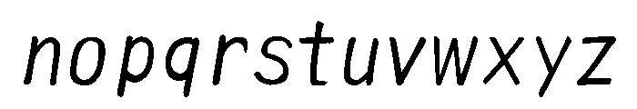 Ah Hakushu Addressing Font Thin Font LOWERCASE