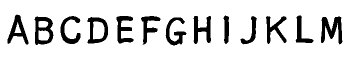 Ah Hakushu Clerical Script Light Font UPPERCASE
