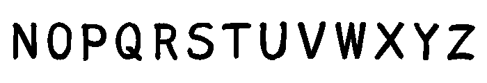 Ah Hakushu Clerical Script Light Font UPPERCASE