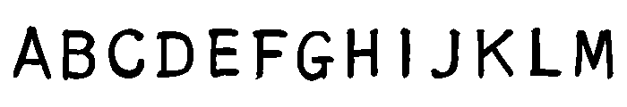 Ah Hakushu Clerical Script Thin Font UPPERCASE