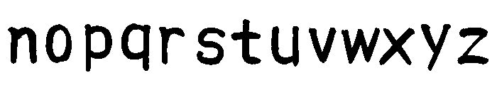 Ah Hakushu Clerical Script Thin Font LOWERCASE