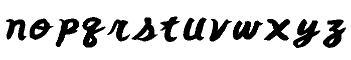Ah Hakushu Fude Thick Script Light Font LOWERCASE