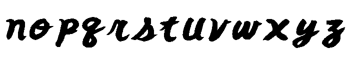 Ah Hakushu Fude Thick Script Semibold Font LOWERCASE