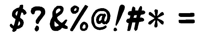 Ah Hakushu Fude Thick Script Thin Font OTHER CHARS