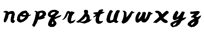 Ah Hakushu Fude Thick Script Thin Font LOWERCASE