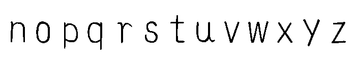 Ah Hakushu Handwritten Font Thin Font LOWERCASE