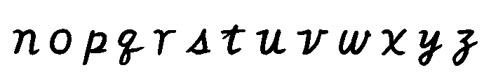 Ah Hakushu Pen Running Script Extra Bold Font LOWERCASE