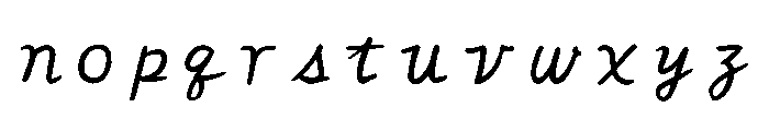 Ah Hakushu Pen Running Script Extra Light Font LOWERCASE
