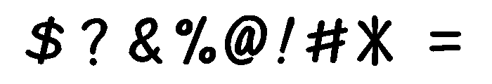 Ah Hakushu Pen Running Script Heavy Font OTHER CHARS