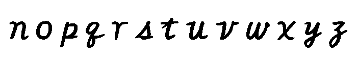 Ah Hakushu Pen Running Script Heavy Font LOWERCASE