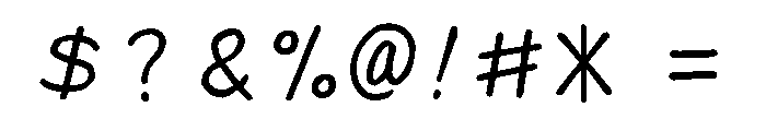 Ah Hakushu Pen Running Script Thin Font OTHER CHARS