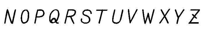 Ah Hakushu Pen Running Script Thin Font UPPERCASE