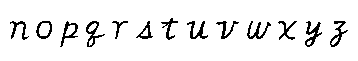 Ah Hakushu Pen Running Script Thin Font LOWERCASE