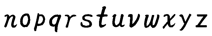 Ah Hakushu Running Script Extra Light Font LOWERCASE