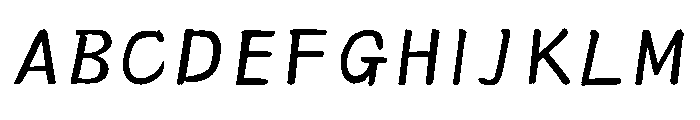 Ah Hakushu Running Script Thin Font UPPERCASE