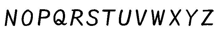 Ah Hakushu Running Script Thin Font UPPERCASE
