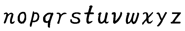 Ah Hakushu Running Script Thin Font LOWERCASE