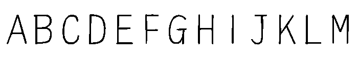 Ah Hakushu School Prs Thin Font UPPERCASE