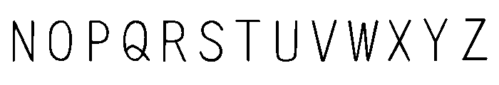 Ah Hakushu School Prs Thin Font UPPERCASE