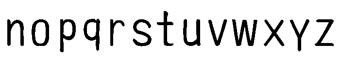 Ah Hakushu Sutra Typeface Light Font LOWERCASE
