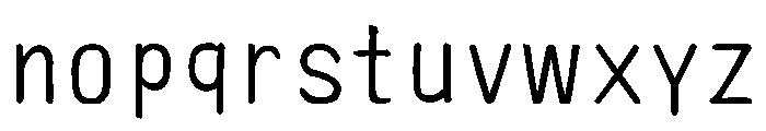 Ah Hakushu Sutra Typeface Thin Font LOWERCASE