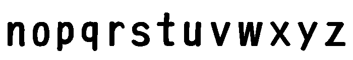 Ah Hakushu Yan Zhenqing Heavy Font LOWERCASE
