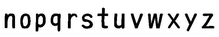 Ah Hakushu Yan Zhenqing Thin Font LOWERCASE