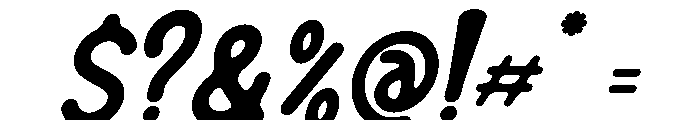 Ahoila Italic Font OTHER CHARS