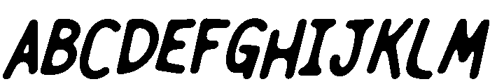 Ahoila Italic Font UPPERCASE