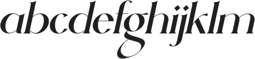 Ahganirya Italic otf (400) Font LOWERCASE