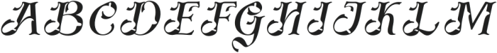Aholya Italic otf (400) Font UPPERCASE