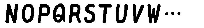 AH Hakushu Brush Extra-thick W1 Font UPPERCASE