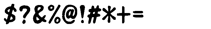 AH Hakushu Brush Extra-thick W3 Font OTHER CHARS