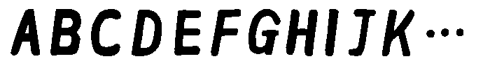 AH Hakushu Brush Extra-thick W3 Font UPPERCASE