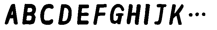 AH Hakushu Brush Extra-thick W6 Font UPPERCASE
