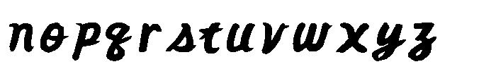 AH Hakushu Brush Extra-thick W6 Font LOWERCASE