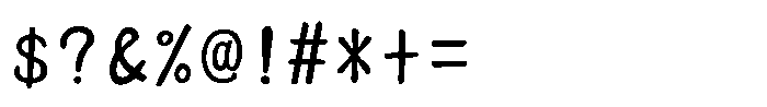 AH-Hakushu Brush RS W12 Font OTHER CHARS