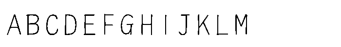 AH Hakushu School PRS W1 Font UPPERCASE