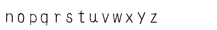 AH Hakushu School PRS W1 Font LOWERCASE