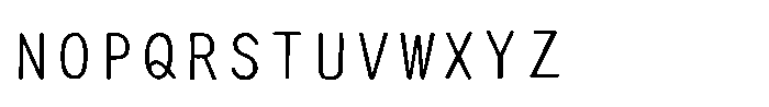 AH Hakushu School PRS W9 Font UPPERCASE