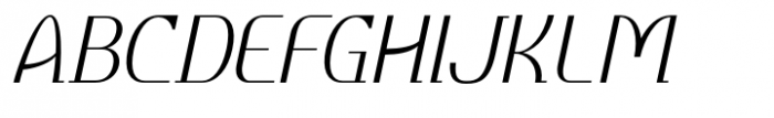 Ahakin Extra Light Slanted Font UPPERCASE