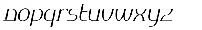 Ahakin Extra Light Slanted Font LOWERCASE