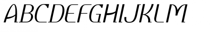 Ahakin Light Slanted Font UPPERCASE